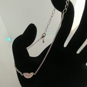 Silver Plated Bracelet with Watermelon Charm